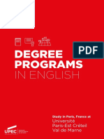 English Degree Programs at Université Paris-Est Créteil Val de Marne