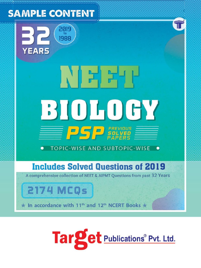 Sample PDF of Neet Ug Biology Previous 32 Years Chapterwise Solved ...