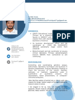 Patric Paul Msc-Biotechnology: Experience