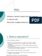 Meta-Ethics: Philosophy Teachers' Support Day at St. Andrews 3 February 2007 Neil Sinclair (Nss9@st-Andrews - Ac.uk)