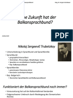 Kohl - Welche Zukunft Hat Der Balkansprachbund - SS 2017 PDF