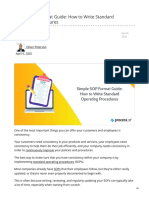 Simple SOP Format Guide: How To Write Standard Operating Procedures