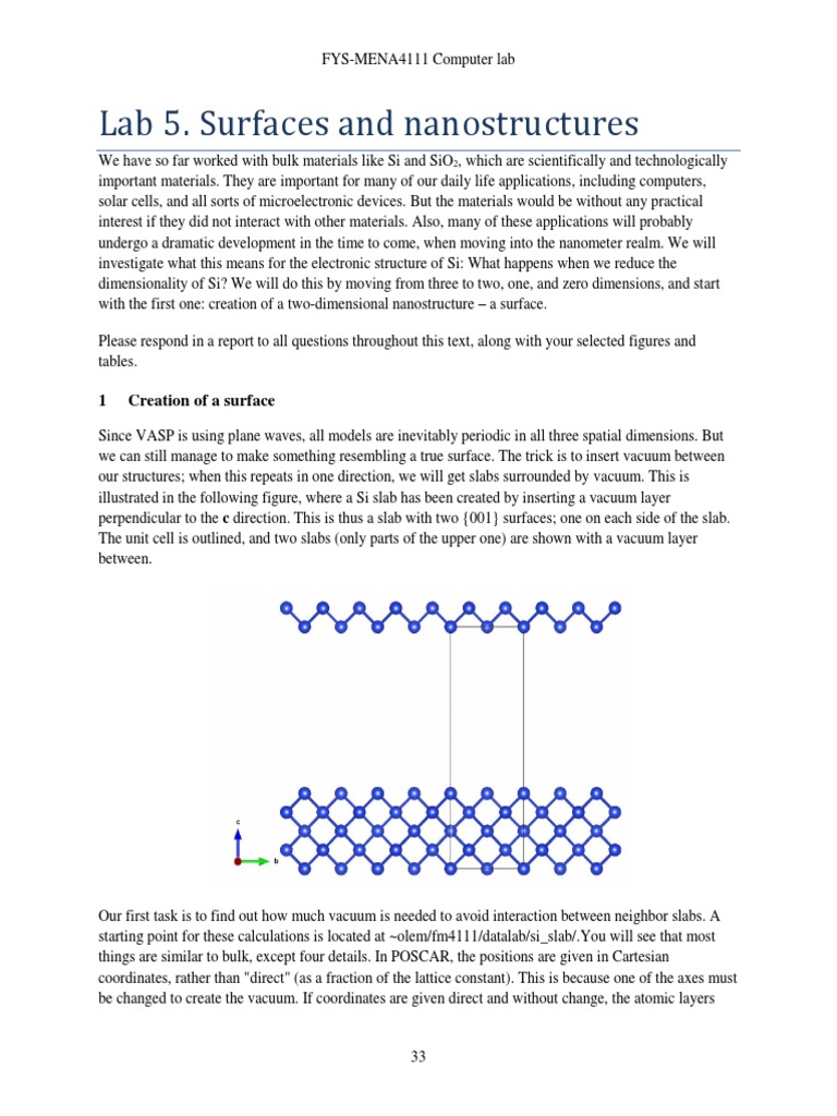 Nanostructure Surface Creation in Si | PDF | Cartesian Coordinate ...