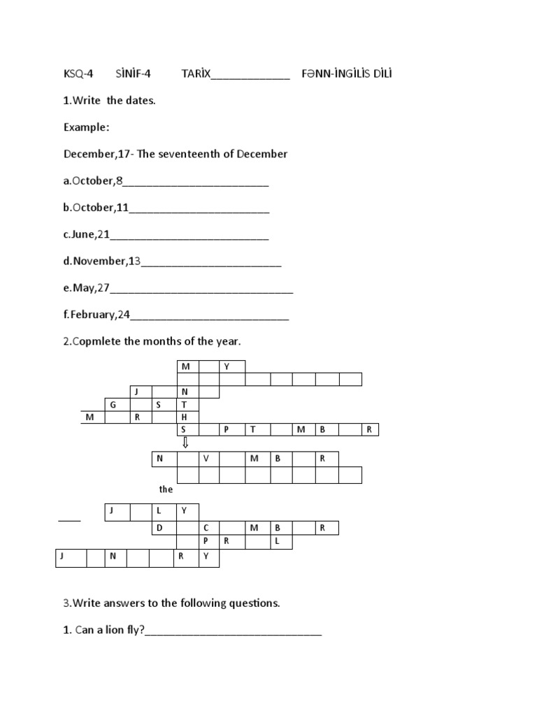 4 Cu Sinif Ingilis Dili Ksq 4 Pdf