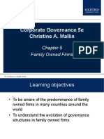 Corporate Governance 5e Christine A. Mallin: Family Owned Firms
