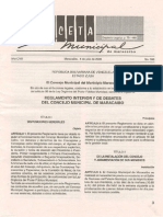 Ordenanza de Reglamento Interior y de Debates Del Concejo Municipal de Maracaibo