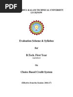 Evaluation Scheme & Syllabus For B.Tech. First Year: Dr. A.P.J. Abdul Kalam Technical University Lucknow