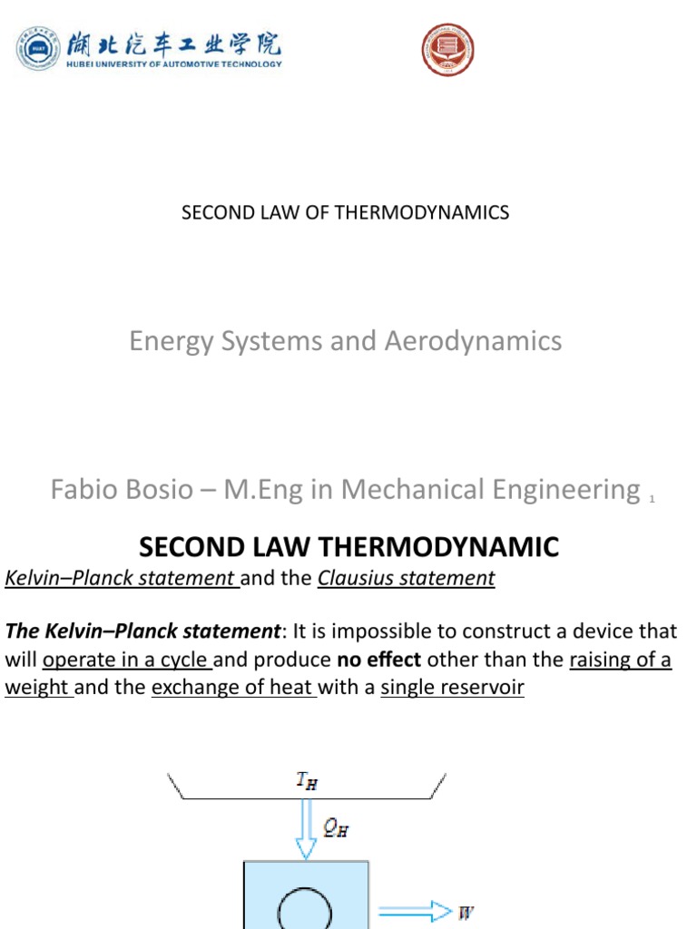 04 - Second Law of Thermodynamic | PDF | Second Law Of Thermodynamics ...