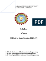 Syllabus 3 Year (Effective From Session 2016-17) : Dr. A.P.J. Abdul Kalam Technical University Uttar Pradesh, Lucknow