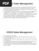 OODO Sales Management