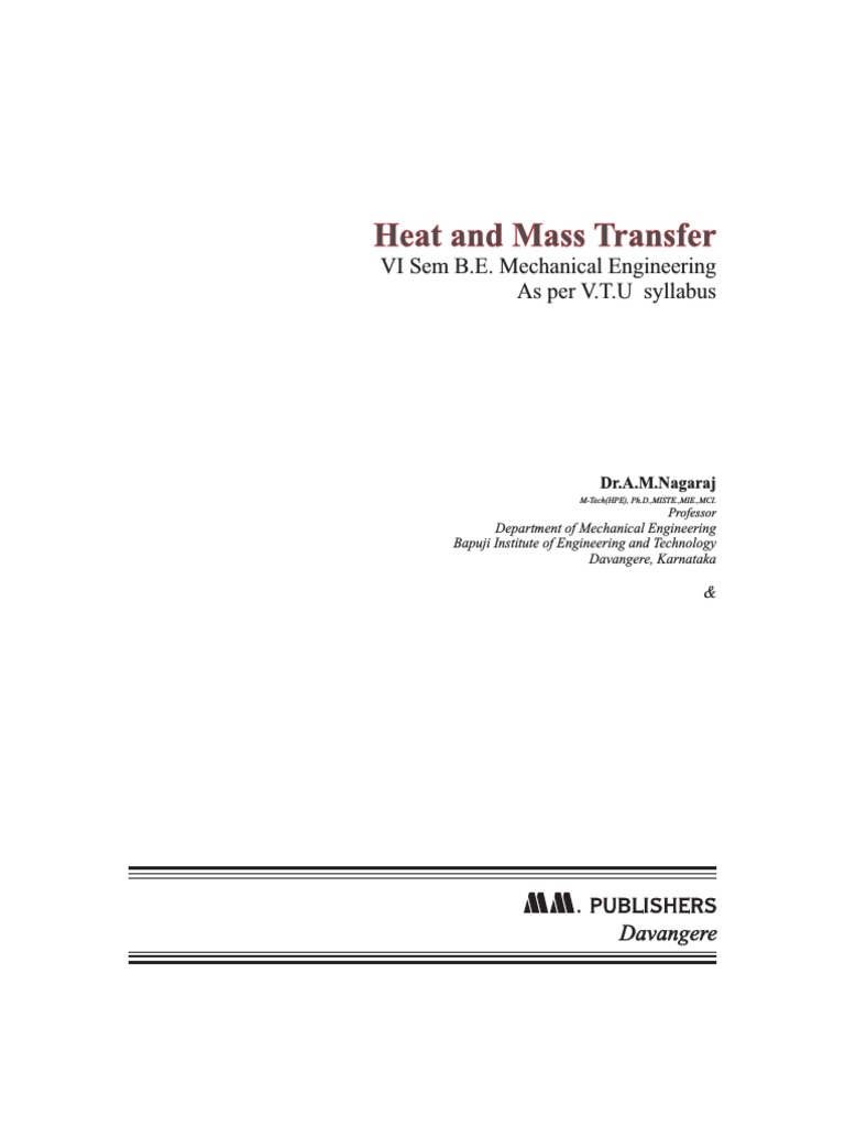 Heat Transfer Vtu Pdf Thermal Conduction Boundary Layer