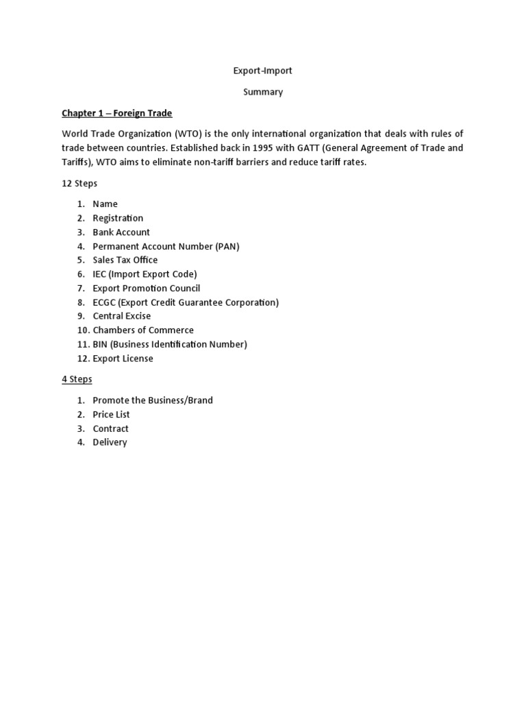 Export-Import Management Overview | PDF | Trade | Business Law