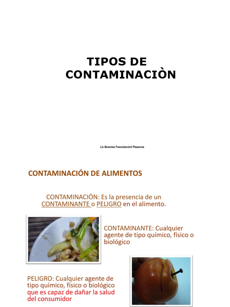Tipos y Prevención de Contaminación Alimentaria | PDF | Salud y bienestar