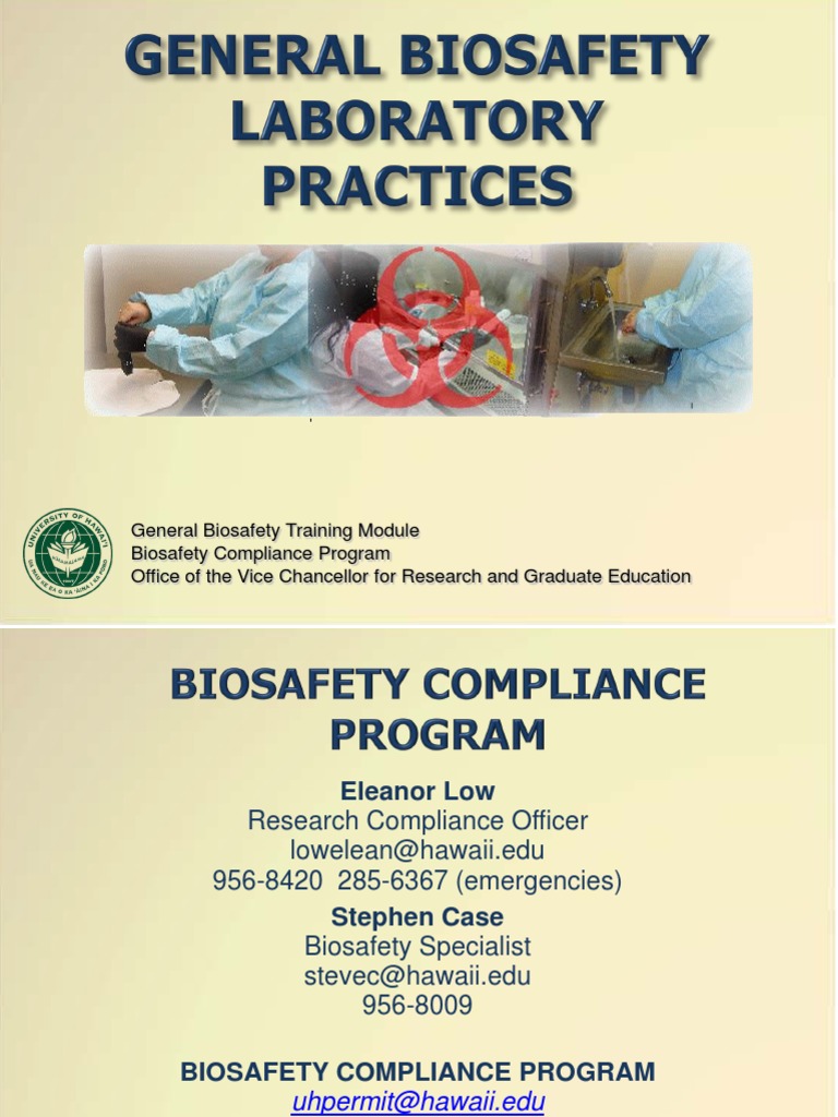 Bio Safety Training | Download Free PDF | Personal Protective Equipment ...