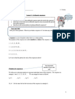 Lesson 1-1 Arithmetic Sequences: Learning Objectives