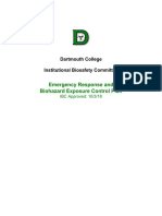 Emergency Response and Biohazard Exposure Control Plan: Dartmouth College Institutional Biosafety Committee