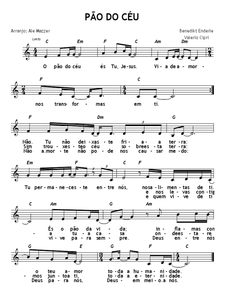 Pão do Céu - Arranjo Musical | PDF