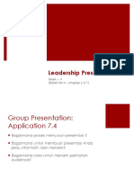 Leadership Presentations: Week - 4 (Barret 2014 - Chapter 6 & 7)