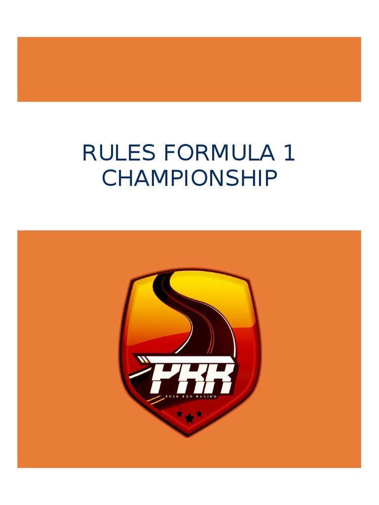 F1 Championship Rules Guide | PDF | Auto Racing Series | Motorsport