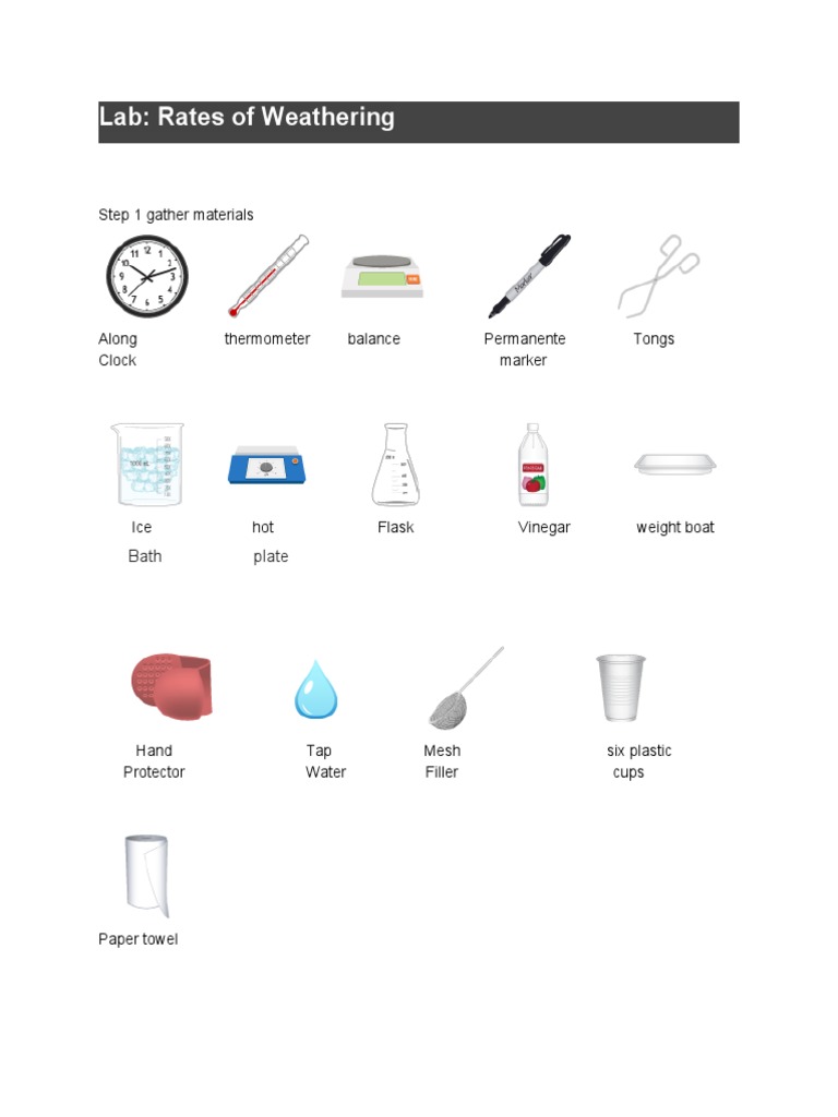 Lab Rates of Weathering Bath Plate PDF Weathering Limestone
