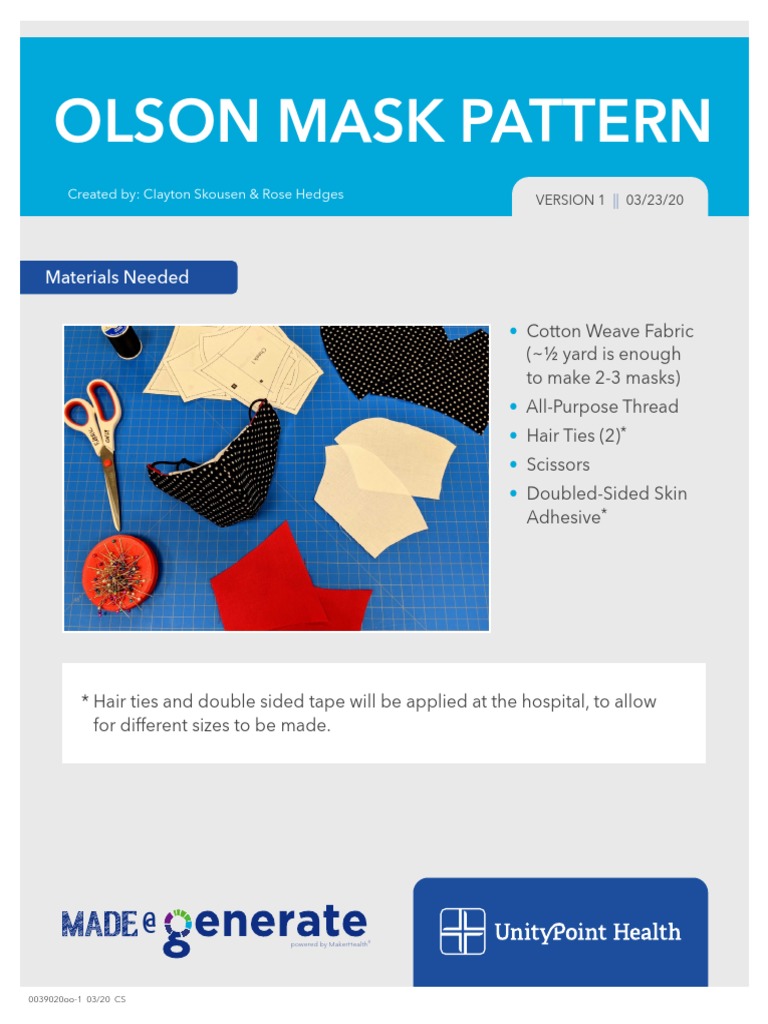 003902oo-1 Olson Mask V07 | PDF | Textiles | Nature