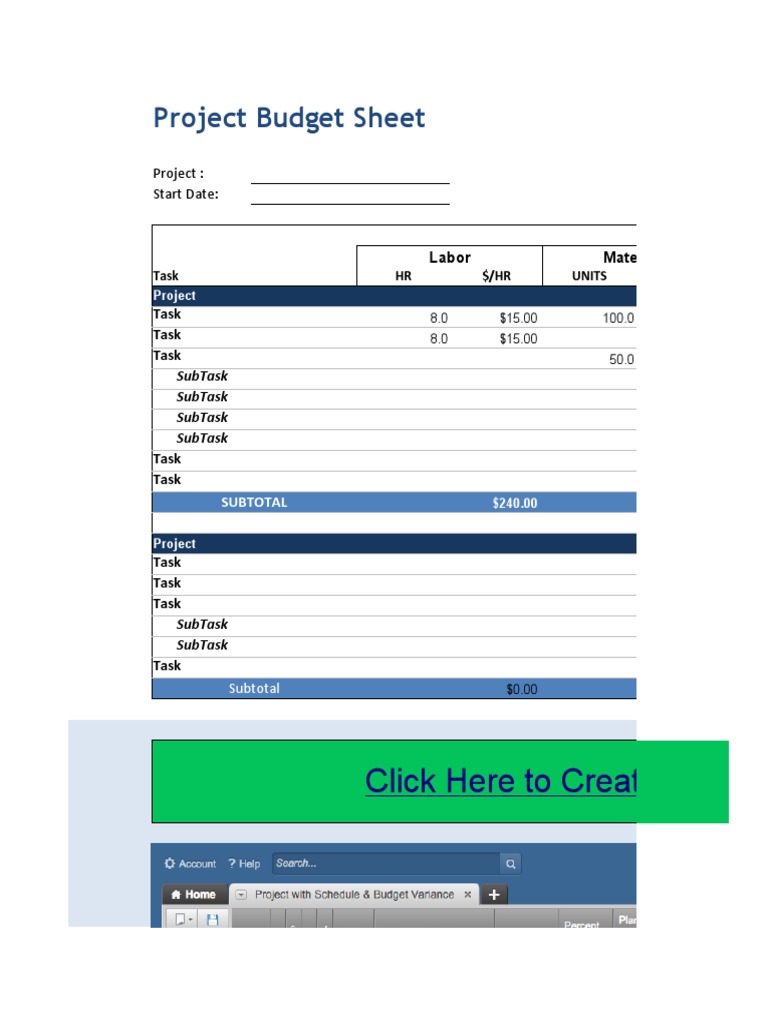 Smartsheet Project Budget Template | PDF | Business
