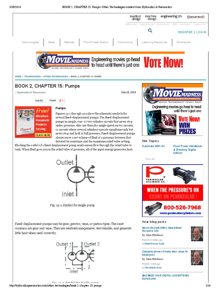 Pumps Hydraulics & Pneumatics | PDF | Pump | Valve