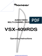 VSX-409RDS: Audio/Video Multi-Channel Receiver