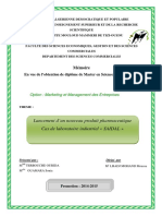 Lancement D'un Nouveau Produit Pharmaceutique Cas de Laboratoire Industriel SAIDAL PDF