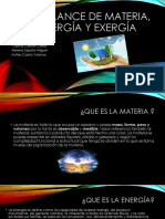 Balance de materia, energía y exergia