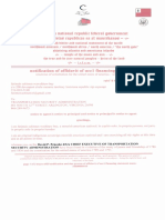 Affidavit of Written Initial Universal Commercial Code Financing Statement Fixture Filing, Land and Commercial Lien [TRANSPORTATION SECURITY ADMINISTRATION]