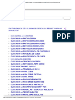 Factorizacion de Polinomios Ejercicios Resueltos Paso A Paso PDF