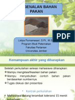 Pengenalan Bahan Pakan: Listya Purnamasari, S.PT., M.Sc. Program Studi Peternakan Fakultas Pertanian Universitas Jember