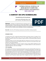 A Survey On Cpu Scheduling