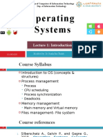 Operating Systems: Lecture 1: Introduction