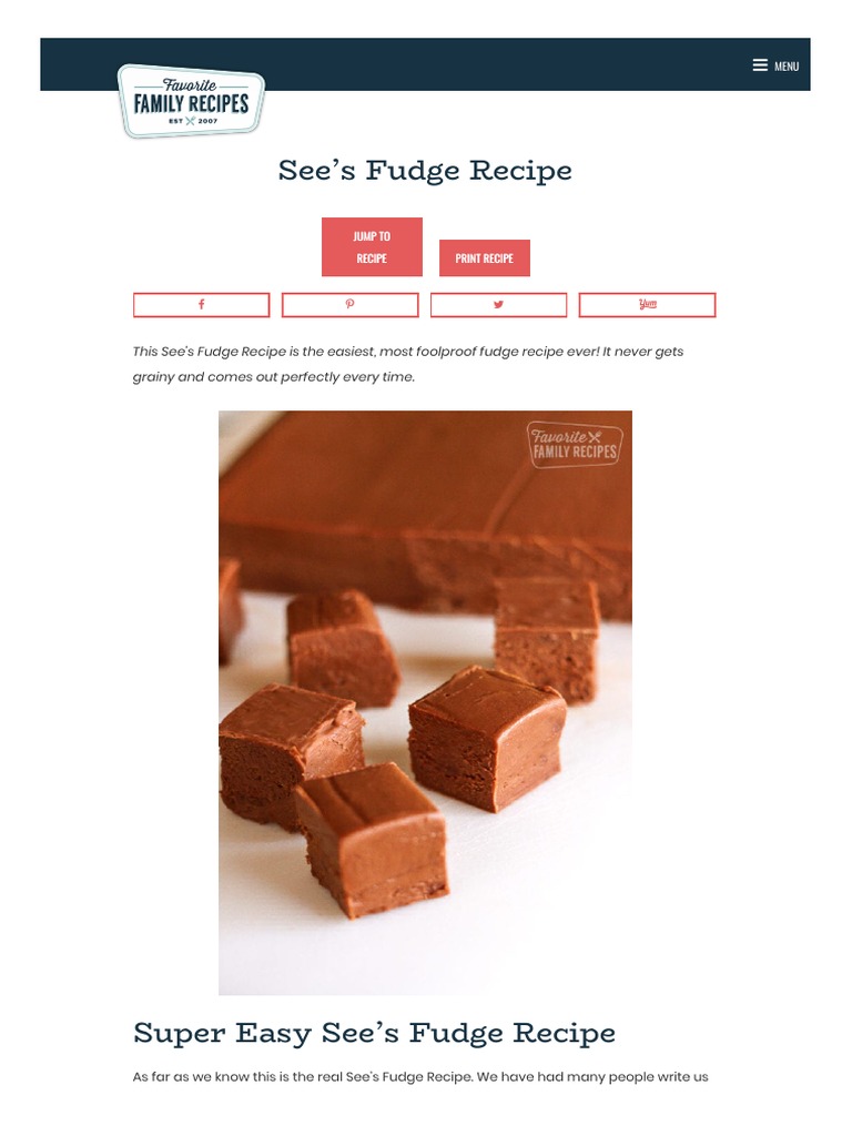 See's Fudge Recipe PDF Fudge Chocolate