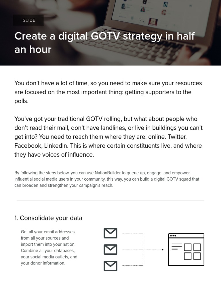 Digital GOTV Strategy in 30 Minutes | PDF | Get Out The Vote | Social Media
