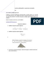 Plan de Clase: Tema: Polinomios, Funciones Polinomiales y Expresiones Racionales. Deletreo: SIMPLIFICA Act - Creativa: Justifica Procesos