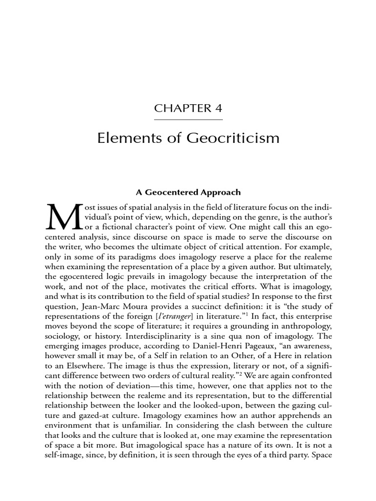 Geocriticism: A Geocentered Approach | PDF | Sicily | Reality