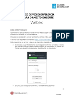 MANUAL VIDEOCONFERENCIA - Usuario - Webex - 2020