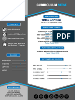 CV Lamaran Kerja Terbaru 2020 Warna Biru PDF