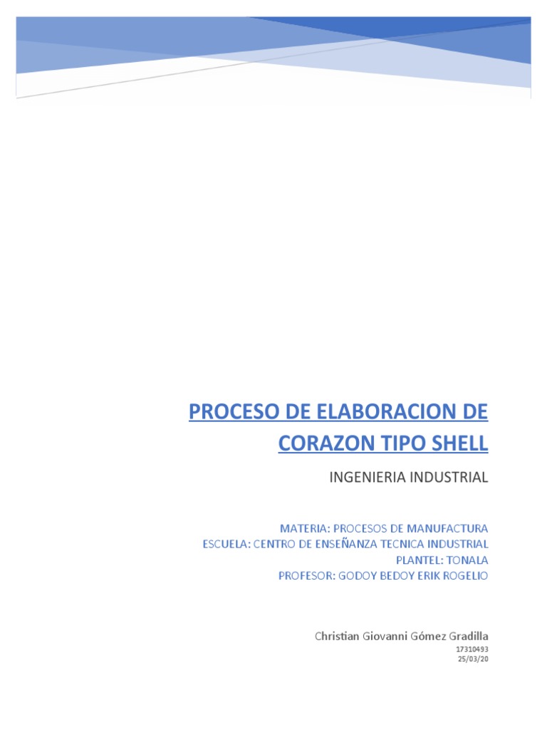 Corazón Tipo Shell en SolidWorks | PDF | Fundición (metalurgia ...