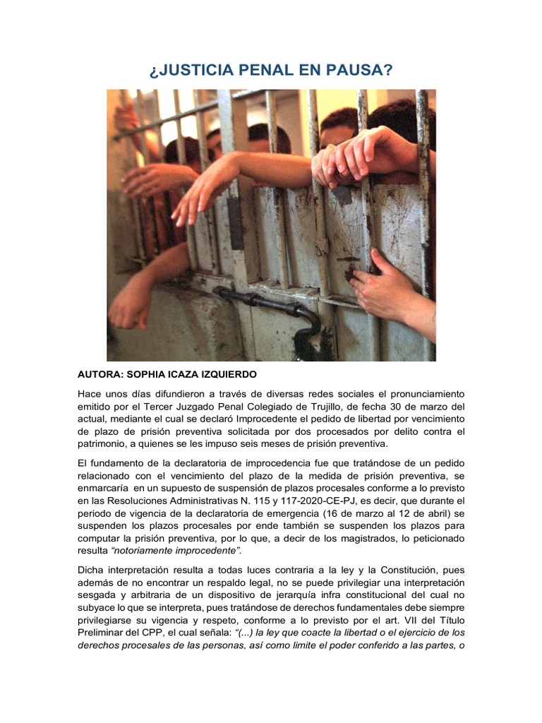 Justicia Penal y Derechos en Emergencia | PDF | Prisión | Habeas corpus