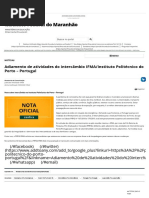 Adiamento de atividades do intercâmbio IFMA_Instituto Politécnico do Porto - Portugal - IFMA _ IFMA