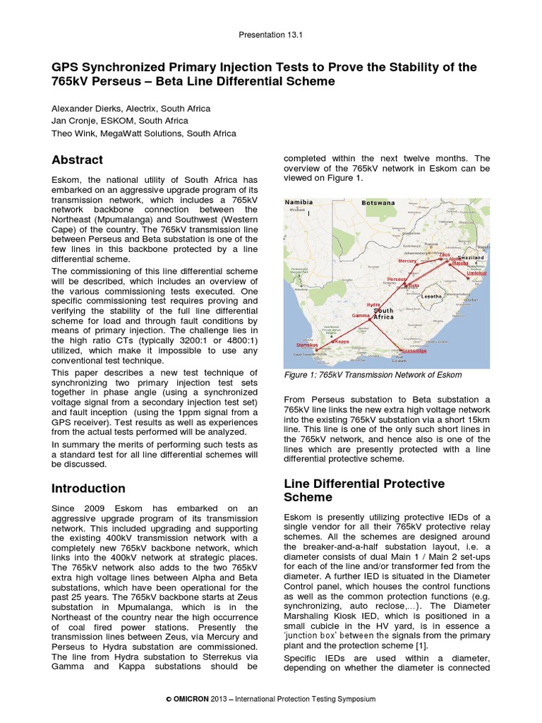 GPS Synchronized Primary Injection Tests Paper IPTS 2013 Dierks ENU