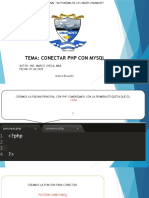 Conexión de PHP Con MYSQL