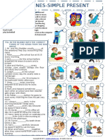 Tense: Match The Verbs With The Correct Pictures