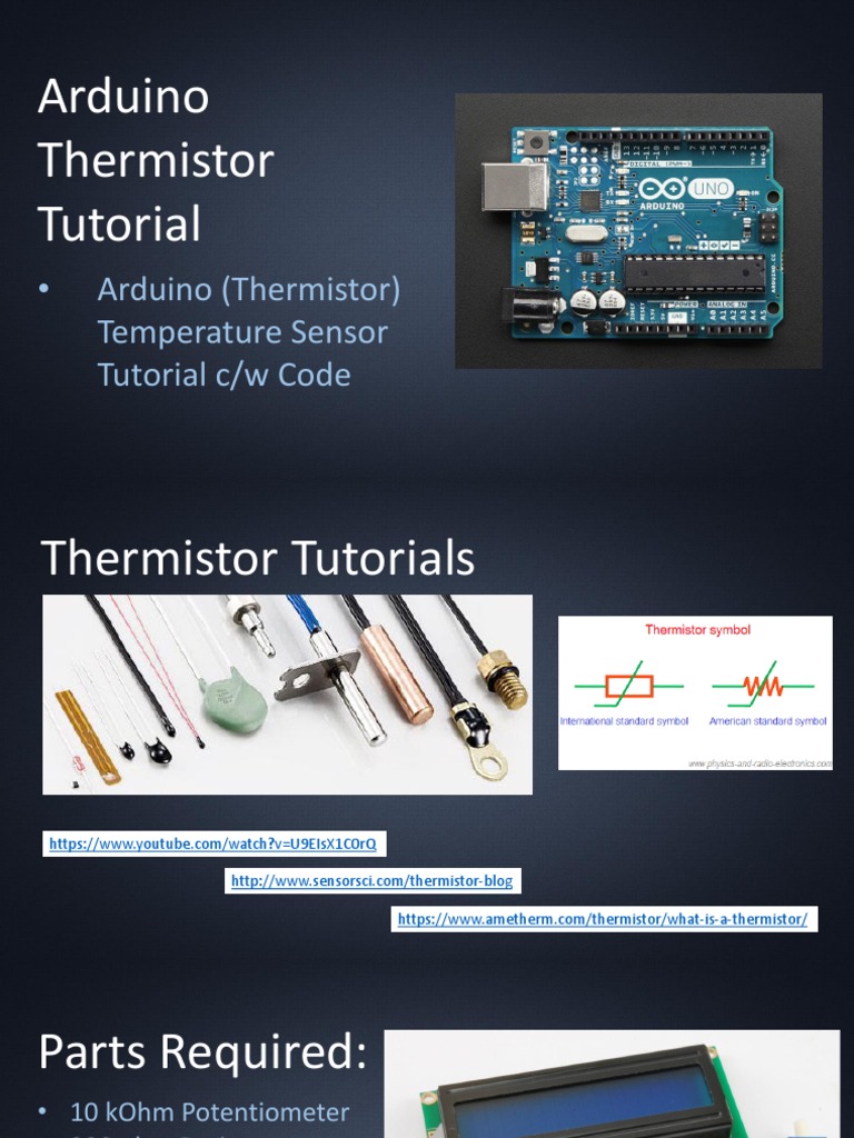 Arduino (Thermistor) Temperature Sensor Tutorial C/W Code | PDF ...