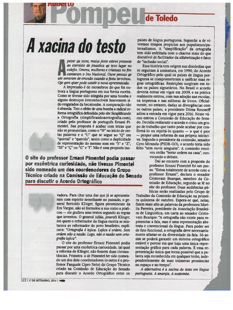 A Xacina Do Testo - VEJA-1 | PDF