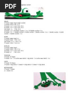 crochetFrogBookmarkPattern